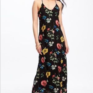 Black Floral Maxi Dress from Old Navy